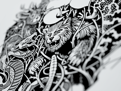 Progress az bw desert creatures illustration thorns