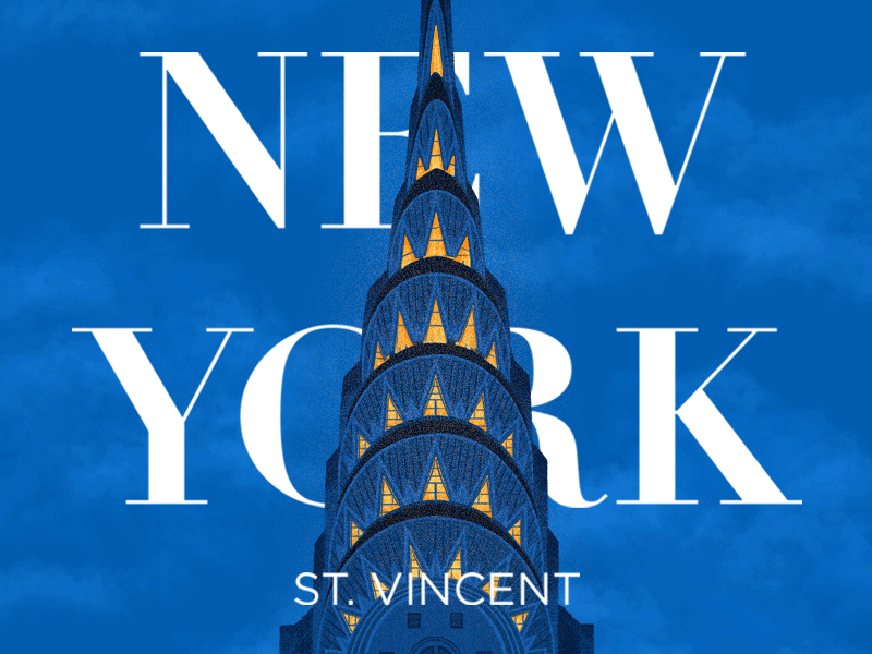 Chrysler Building animation architecture blinking blue building chrysler city clouds gif new york process windows