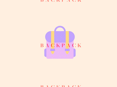 Backpack Icon design graphic design icon illustration