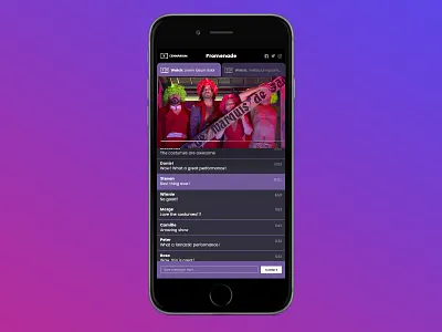Streaming Video Chat UI art color gradient icons performance streaming ui