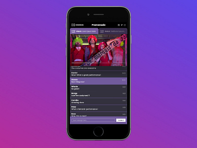 Streaming Video Chat UI art color gradient icons performance streaming ui