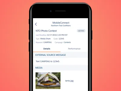 App for managing SMS marketing campaigns mobile ui ux