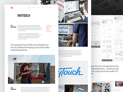 PayTouch Portfolio focus lab payments paytouch portfolio retail shopping ui ux web design website