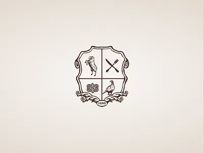 Clone House branding celtic coat of arms hotel ireland logo manor pheasant sheep