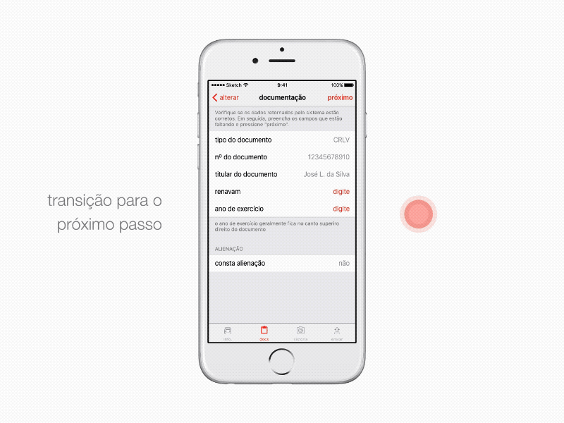Aplicativo autoVistoria app carro fuel ios vehicle vistoria wizard