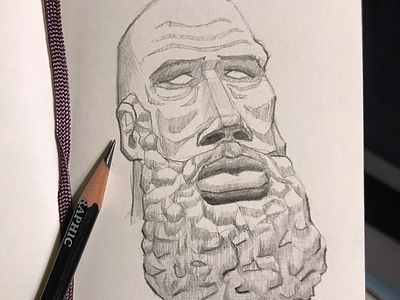 Sketch beard drawing moleskine pencil sketch sketchbook study