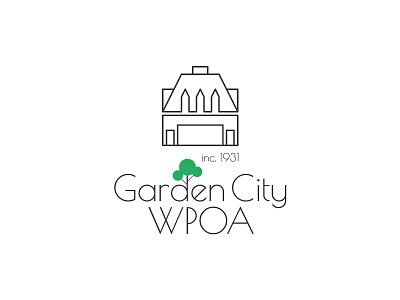Garden City WPOA Logo brand branding creative identity logo logotype minimal property sign vector