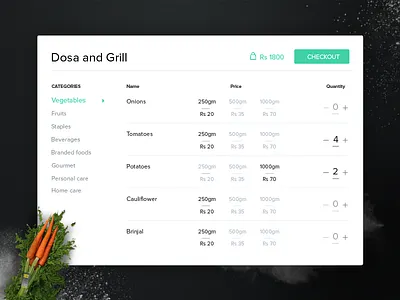 Groceries E-commerce Exploration cart checkout clean daily ui e commerce flat food grocery price ui ui design web