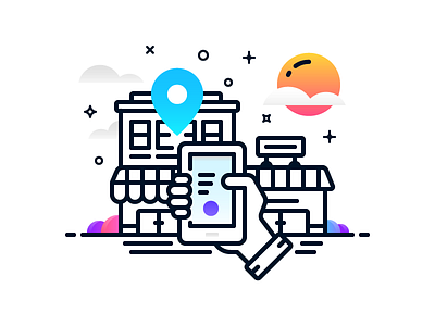 Book Hotel book booking hotel house icon illustration line location planing smartphone vacation