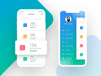 Mobile Dashboard UI (WIP) app blue dashboard equity icons ios x mobile social tushit ui ux
