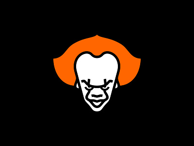 Pennywise geometric illustrator it itmovie2017 logo mark minimalism pennywise symbol vector