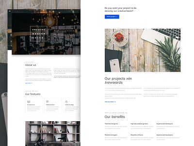 Creative clean creative landing ui ux web webstudio whitespace