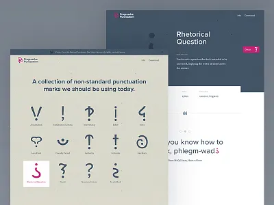 Progressive Punctuation site is live! grammar grid home landing navigation page punctuation site type typography