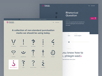 Progressive Punctuation site is live! grammar grid home landing navigation page punctuation site type typography