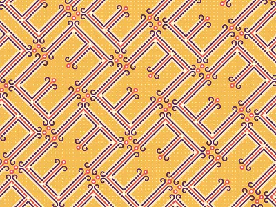 AIGA Philadelphia Type Tile - E aiga e letter monoline pattern typography vector