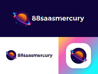 88saasmercury logo app logo apps button bolder color logo branding color logo digital color logo icon iconic logo logo logo icon logo mark logo symbol mercury moon logo planet planet logo typo style typography logo web logo