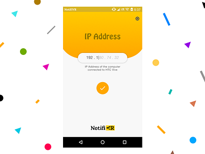 NotifiVR app design sketchapp visual design