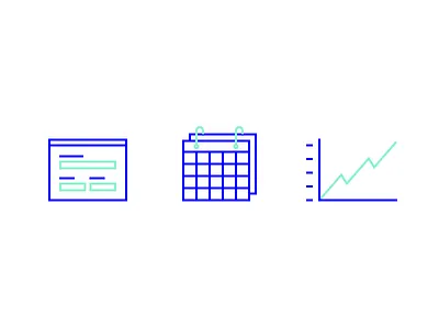 Custom Icons – Support business calendar chart custom forms graph icons illustration line support
