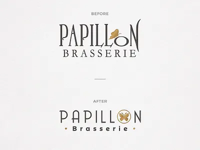 Papillon brasserie brasserie butterflies butterfly identity logo papillon restaurant