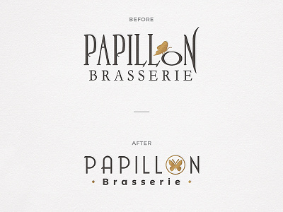 Papillon brasserie brasserie butterflies butterfly identity logo papillon restaurant