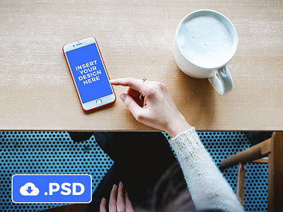 iPhone 7 RED Free Mockup download free freebie ios iphone mockup photography photoshop product psd resource template