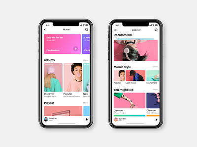 music app clean interface iphone music palyer tracks ui ux x