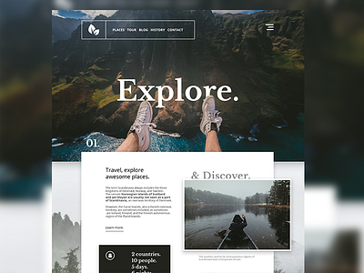 Travel UI inspiration landing travel ui uidesign ux web website