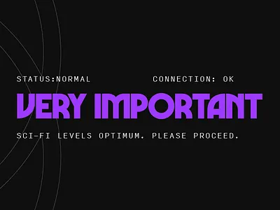 OK identity sci fi typography wip