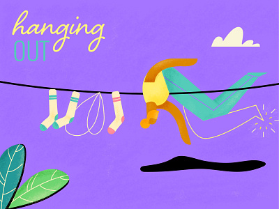 Hanging Out character design draw gif illustration loop man photoshop styleframe vector video woman