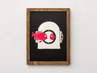 Mirror, Mirror. art fish illustration screenprint