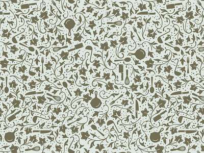 Culinary + Ivy Pattern branding chef culinary ivy kitchen pattern