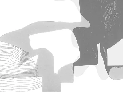 Experimenting abstract collage contrast paper shapes texture