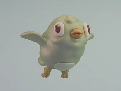 Don't be afraid. 3d character design illustration model render