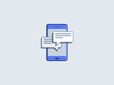 Messages Illustration flat illustration messages messenger notifications phone sms social