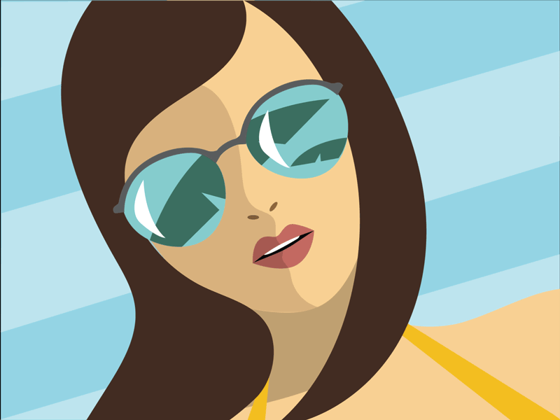 Watching the summer pass Bye! fall17 flat illustration illustration summer17