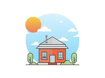 Sydney Red Brick House australia city empty state house house illustration illustration outdoors red brick house sydney ui