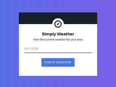 Simply Weather Web App ui design weather weather app web app web design