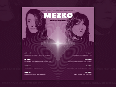 Mezko EP and tour announcement band electronica music poster social media