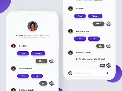 Chatbot chatbot clean clean app ui clean mobile app indigo iphonex mobile app modern design uidesign white