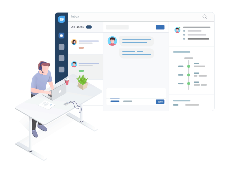 Contextual Information after effects chat contextual information illustration isometric motion