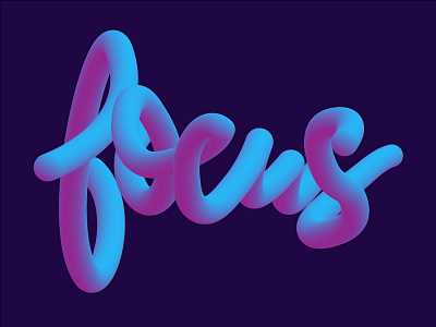 F O C U S hand lettering lllustration typography