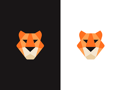 Tiger / logo design animal animal character beast geometric geometry head identity lion logo mark mascot origami polyart polygon predator safari solid tiger