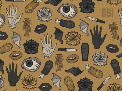 Halloween art black creme gif gold halloween icon illustration pattern rose tattoo vector