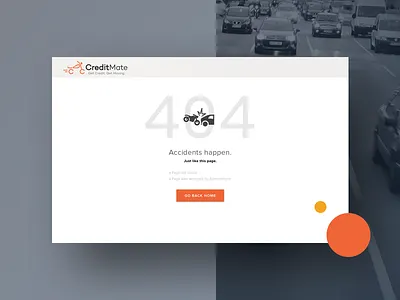 A Simple 404 page for CreditMate 404 page error 404 web design