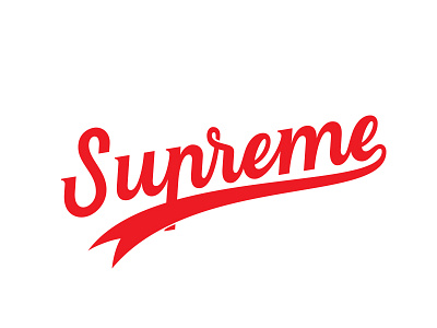 Supreme calligraphy handlettering supreme type typography vector