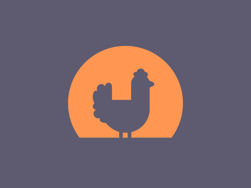 Sunrise after effects animation cartoon character chicken gif illustration loop motion design