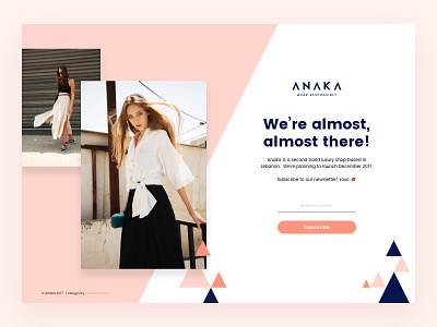 Anaka Landing Page branding desktop ecommerce edgy fashion feminine girl landingpage shapes shopping webdesign