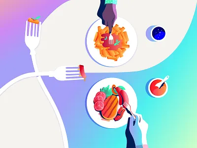 fat x carbohydrate creative food food app gauchazh gradient illustration insight inspiration people ui ux zh