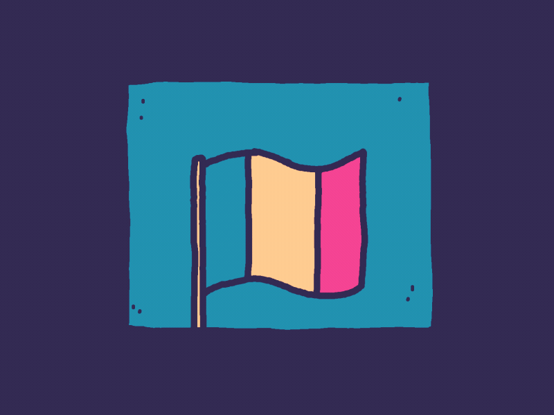 Romanian Flag 2d animation adobe cc after effects cel animation cloth flag hand drawn motion design motion graphics photoshop romanian flag