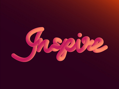 I N S P I R E hand illustration lettering typography